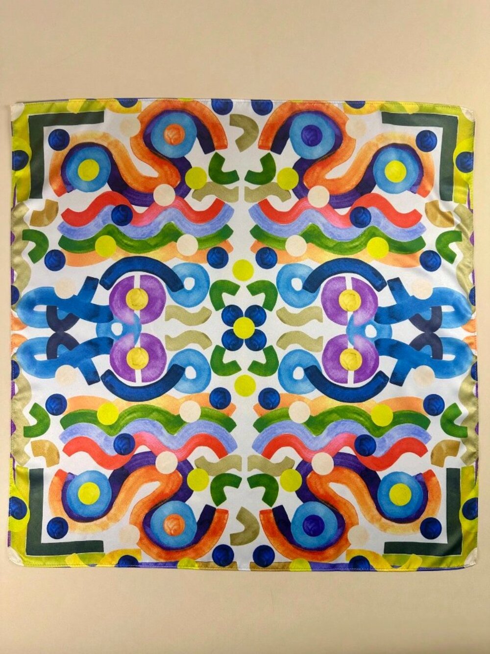 Geometric Square Scarf - Picture 3 of 4